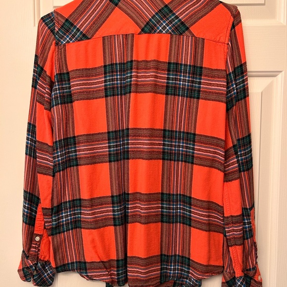 GAP orange Plaid Button-Up Shirt - Picture 2 of 3